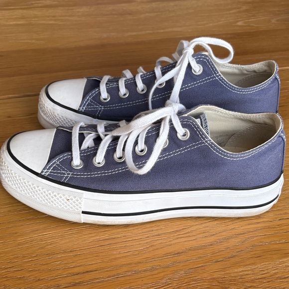 Converse Shoes - Converse Classic Blue and White Platform Sneakers